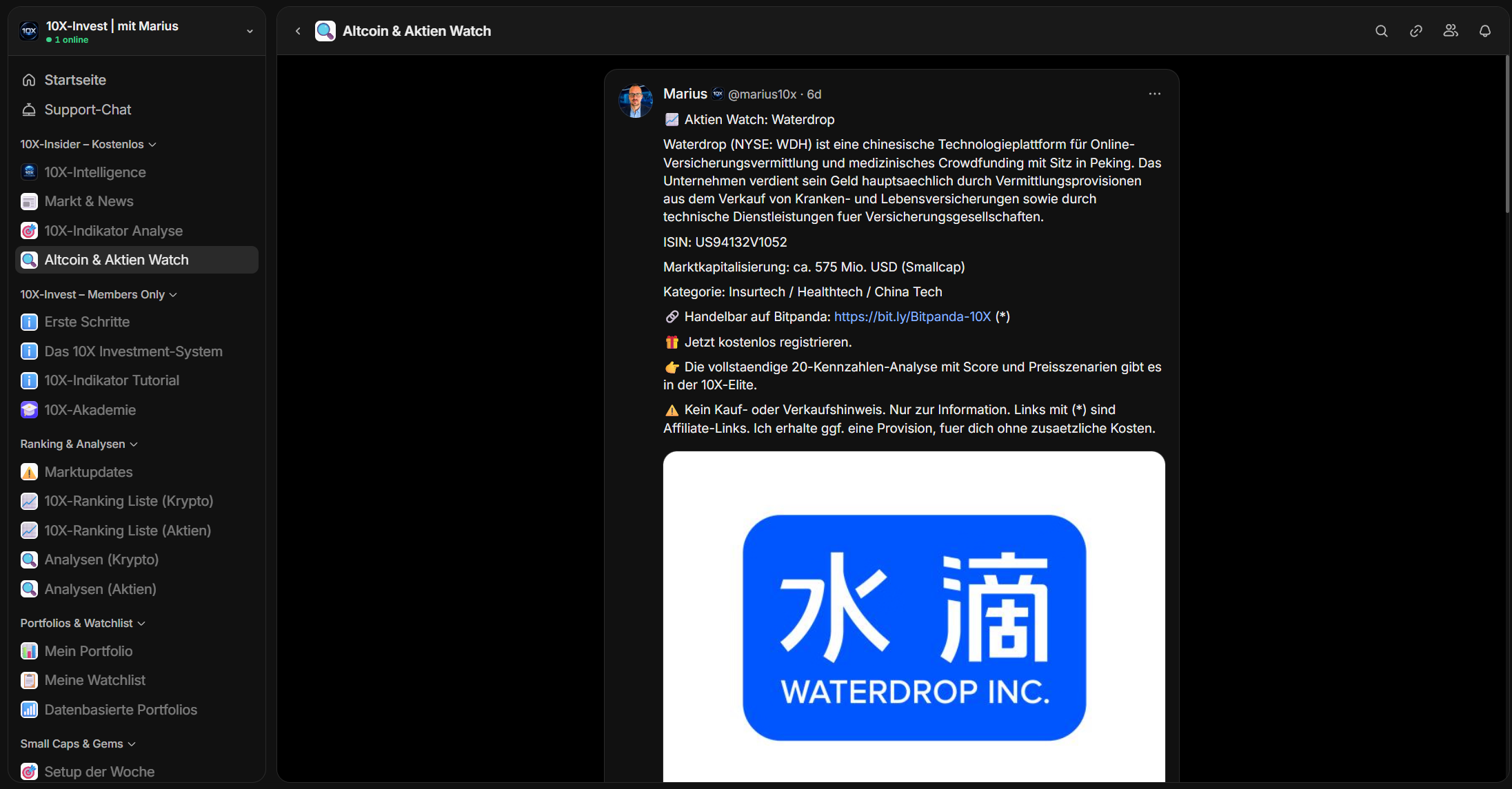 Altcoin und Aktien Watch Vorschau